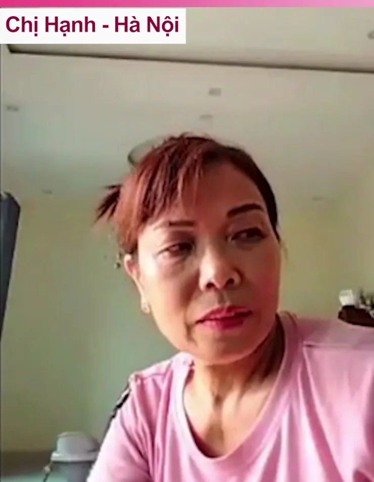 Khung hình từ buổi ghi hình chia sẻ của Chị Hạnh